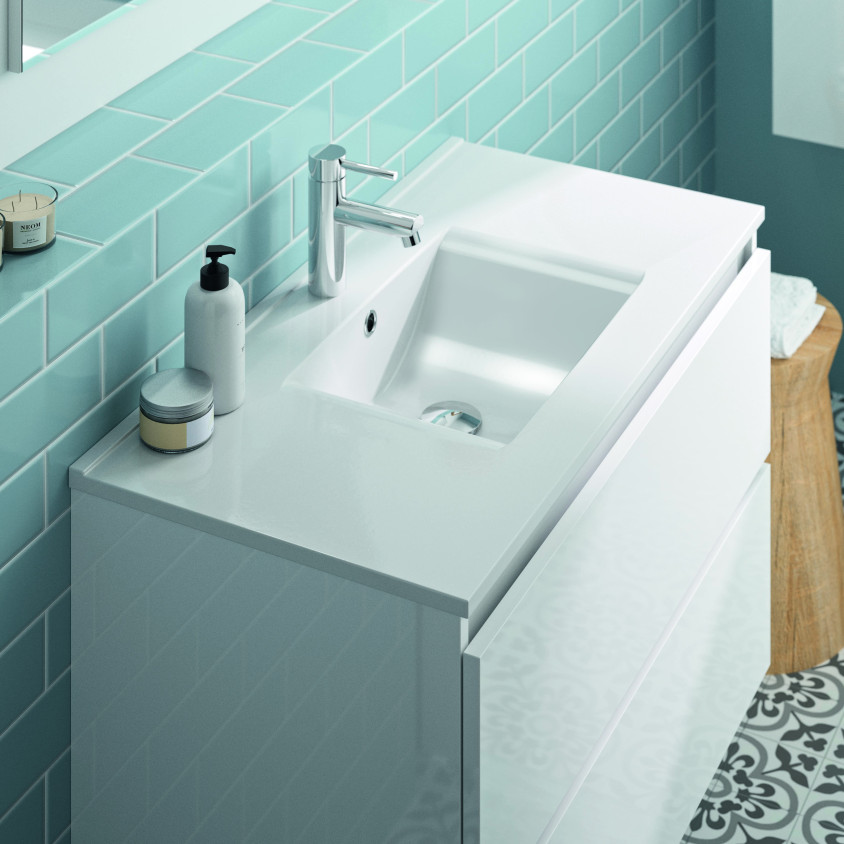 ENSEMBLE TITOU 120CM DV BLANC BRILLANT VASQ CERAM 