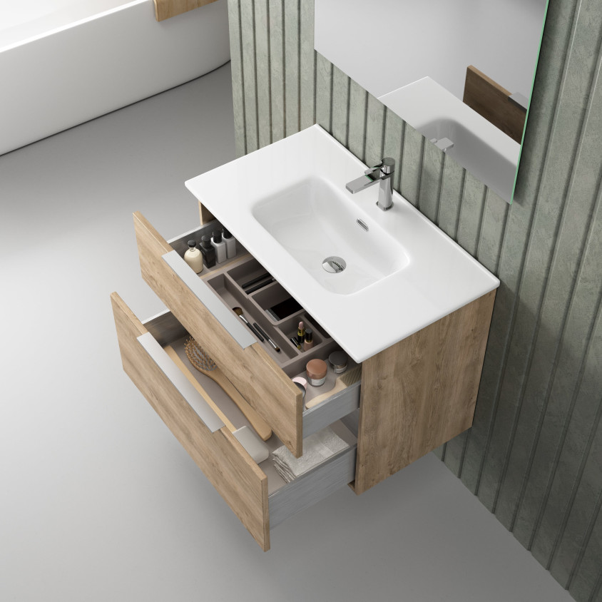 ENSEMBLE NEW MAE 90 CM CHENE NATUREL 