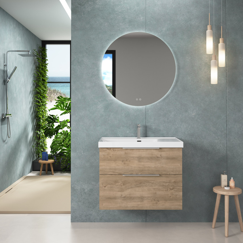 ENSEMBLE NEW MAE 90 CM CHENE NATUREL 