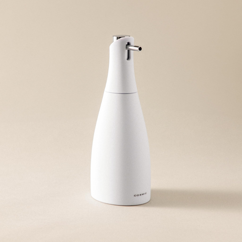 COSMIC SAKU PORTE-SAVON LIQUIDE A POSER (300ML)  BLANC SOFT