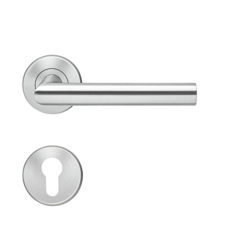 BE300B - PZ, SUR ROSACE A CLIPSER, CLE I, INOX  SATINE, C. 7MM - PARIS