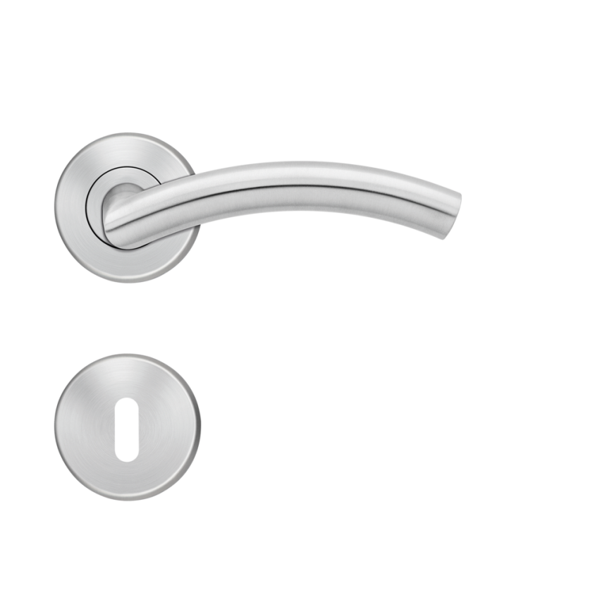 BE400B - BB, SUR ROSACE A CLIPSER, CLE L, INOX  SATINE, C. 7MM