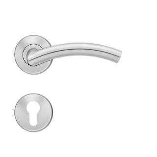 BE400B - PZ, SUR ROSACE A CLIPSER, CLE I, INOX  SATINE, C. 7MM