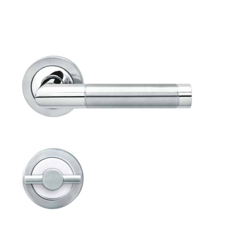 BE700A - BAD,SUR ROSACE A CLIPSER, CONDAMNATION,  INOX SATINE, C. 6/7MM