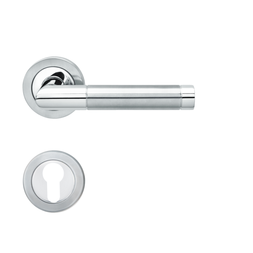 BE700A - PZ, SUR ROSACE A CLIPSER, CLE I, INOX  POLI/SATINE, C. 7MM