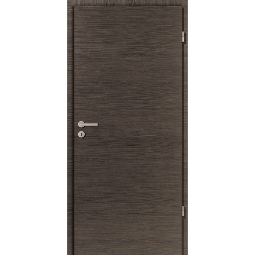 PORTE CL3 STRUCTURA ANTHRACITE 730X2040 DIN L/DP  AME PLEINE, RAIDISSEUR, 2 TOLES ALU, FICHE V0026 