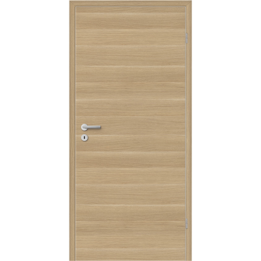PORTE CL3 VERSO CHENE NATURE 730X2040 DIN R/GP  AME PLEINE, RAIDISSEUR, 2 TOLES ALU, FICHE V0026 