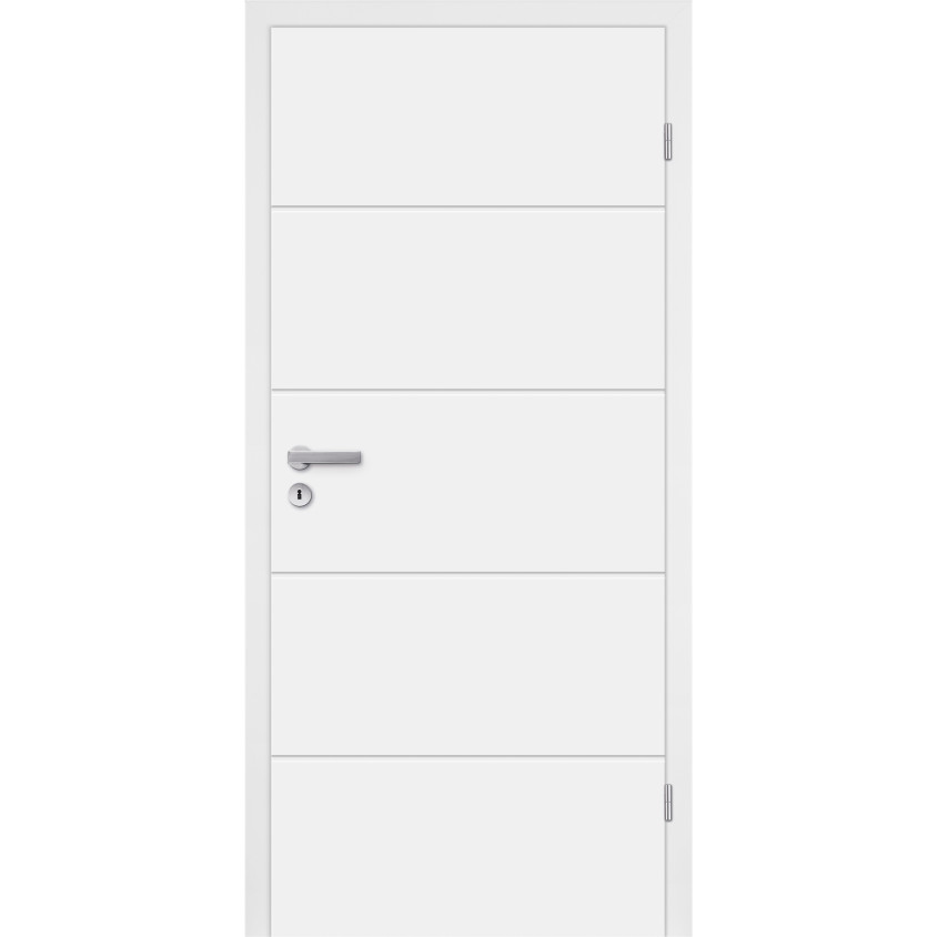 PORTE CL3 MALA 14 LAQUEE BLANC 930X2040 DIN L/DP  AME PLEINE, RAIDISSEUR, 2 TOLES ALU, FICHE V0026 