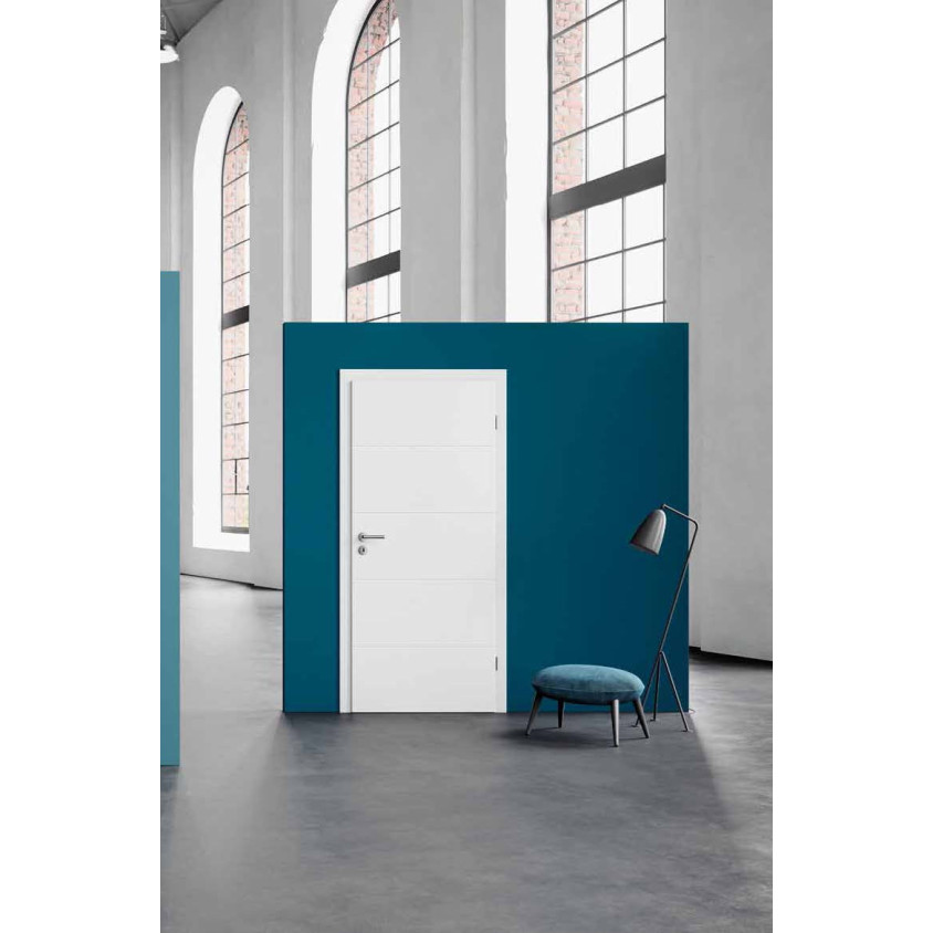 PORTE CL3 MALA 05 LAQUEE BLANC 830X2040 DIN R/GP  AME PLEINE, RAIDISSEUR, 2 TOLES ALU, FICHE V0026 