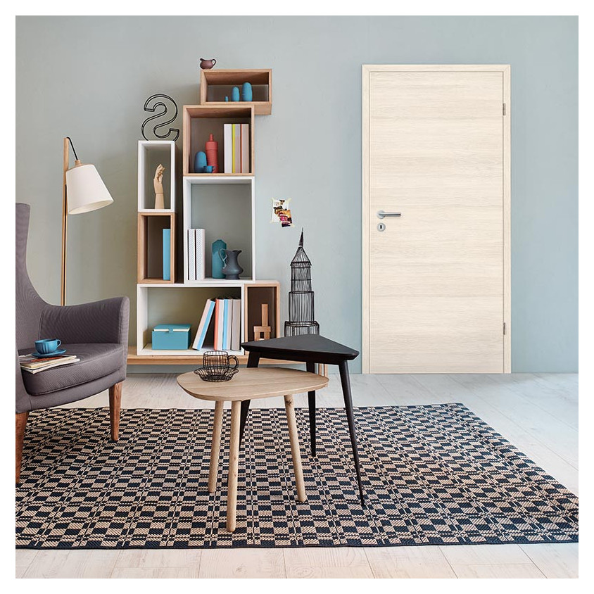 PORTE CL3 VERSO VERSO PINIE 930X2040 DIN R/GP AME  PLEINE, RAIDISSEUR, 2 TOLES ALU, FICHE V0026 WF