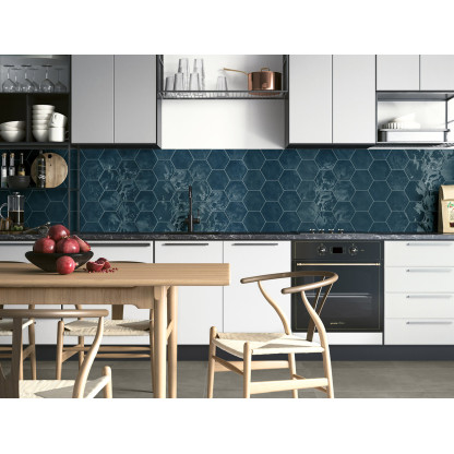 TERRATINTA HEXA WALL OCEAN WAVE GLOSSY HEXAGON  17,3X15