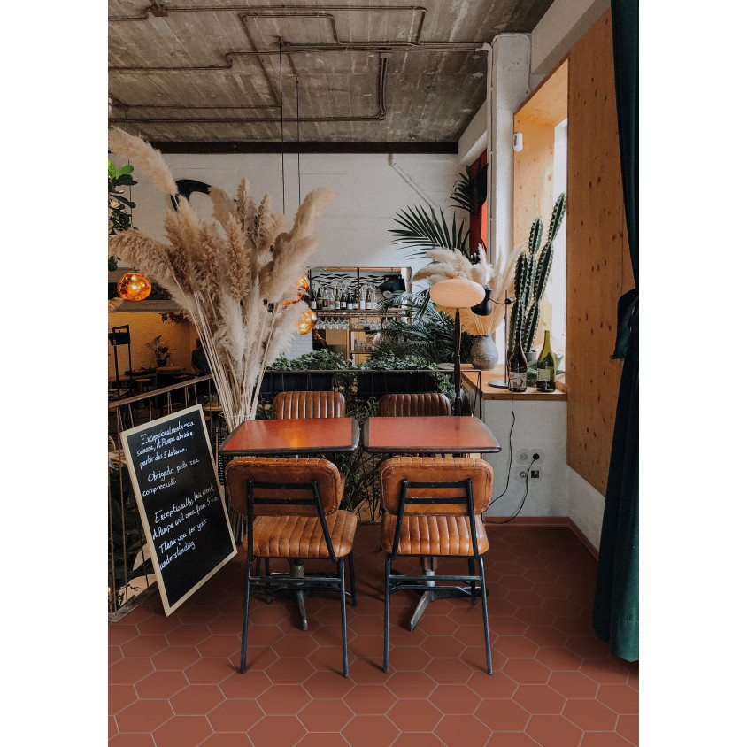 TERRATINTA HEXA FLOOR RUSTY RED HEXAGON 14X16  TTHXF13N