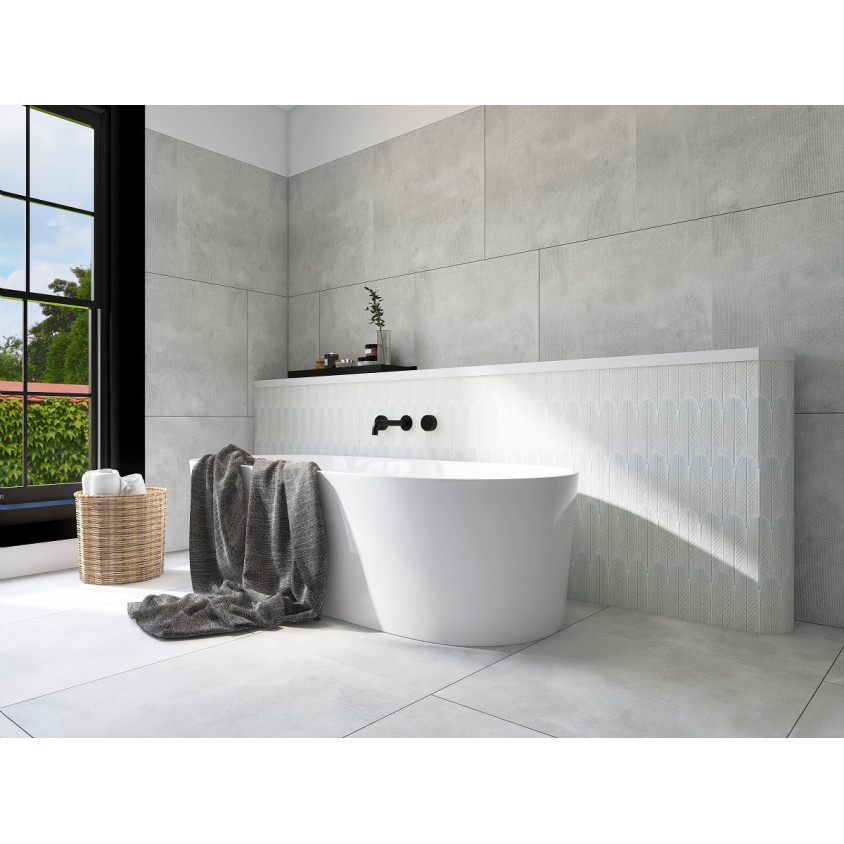 CERAMIQUE FEUILLES LONGUES BLANCHES 19,5X5,7 CM 