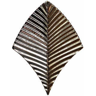 CERAMIQUE FEUILLES DOREES 20X15 