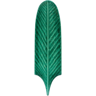 CERAMIQUE FEUILLES LONGUES VERTES 19,5X5,7 CM 