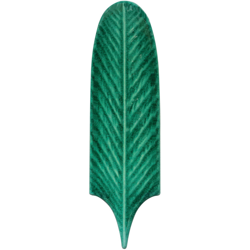 CERAMIQUE FEUILLES LONGUES VERTES 19,5X5,7 CM 
