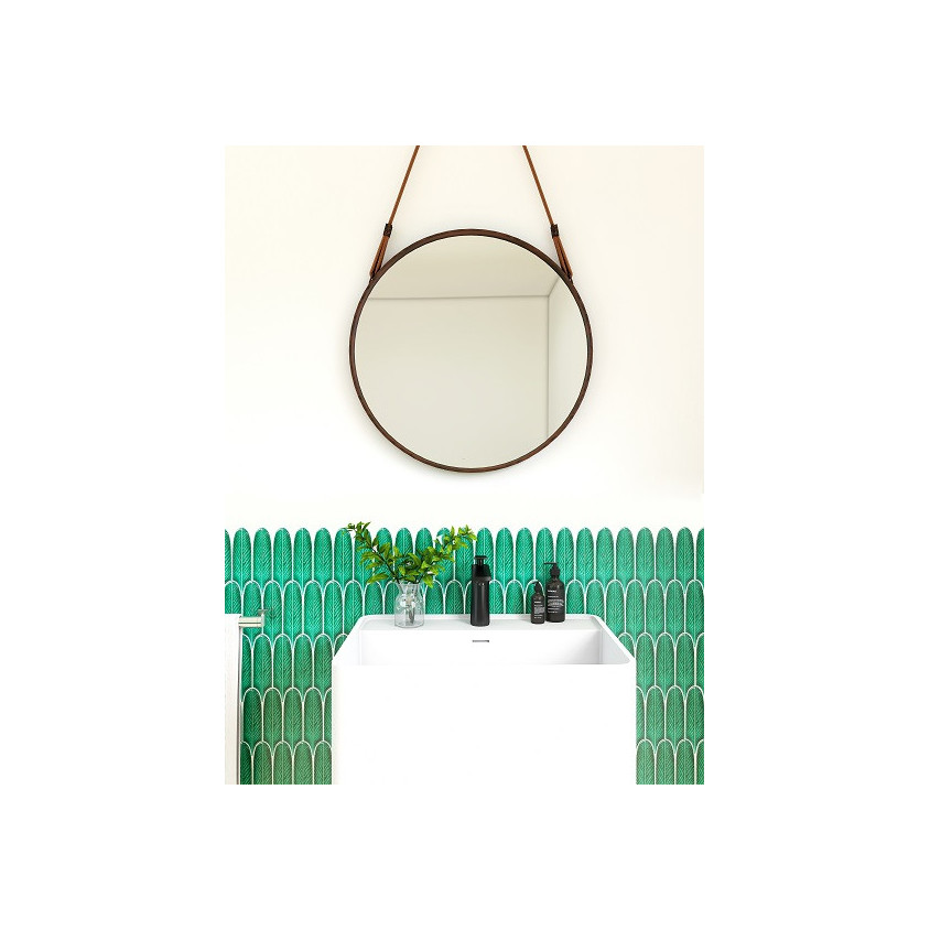 CERAMIQUE FEUILLES LONGUES VERTES 19,5X5,7 CM 