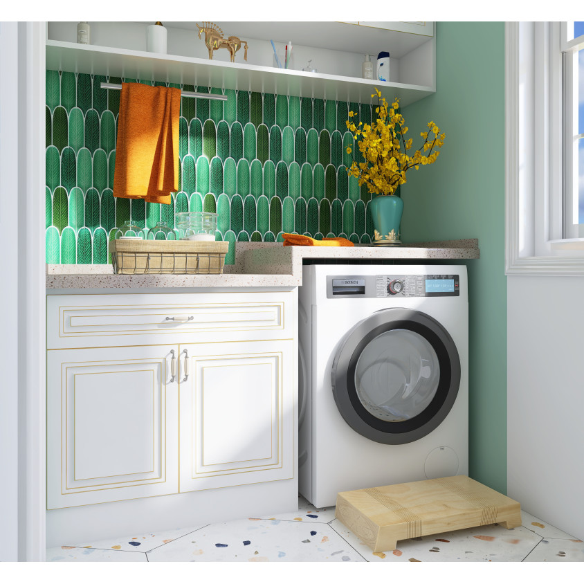 CERAMIQUE FEUILLES LONGUES MIX VERT 19,5X5,7 CM 