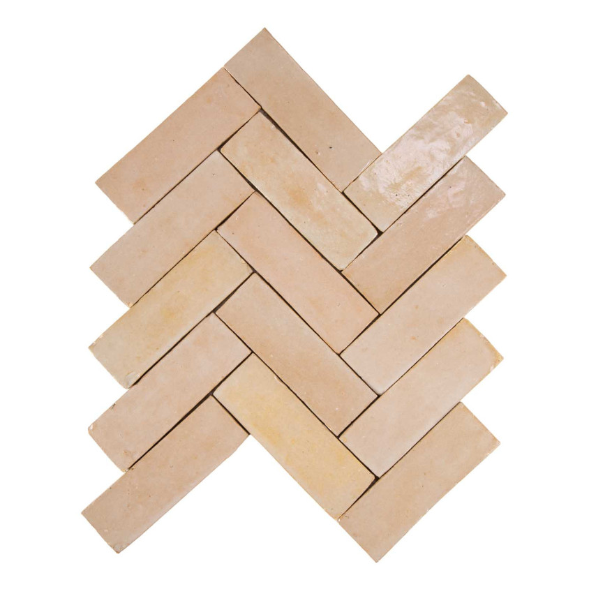 ZELLIGE BEJMAT 4,7X 14,5 CM BLANC SABLE 