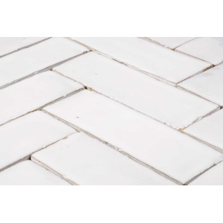 ZELLIGE BEJMAT 4,7X 14,5 CM EXTRA BLANC NEIGE 