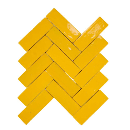 ZELLIGE BEJMAT 4,7X 14,5 CM JAUNE 