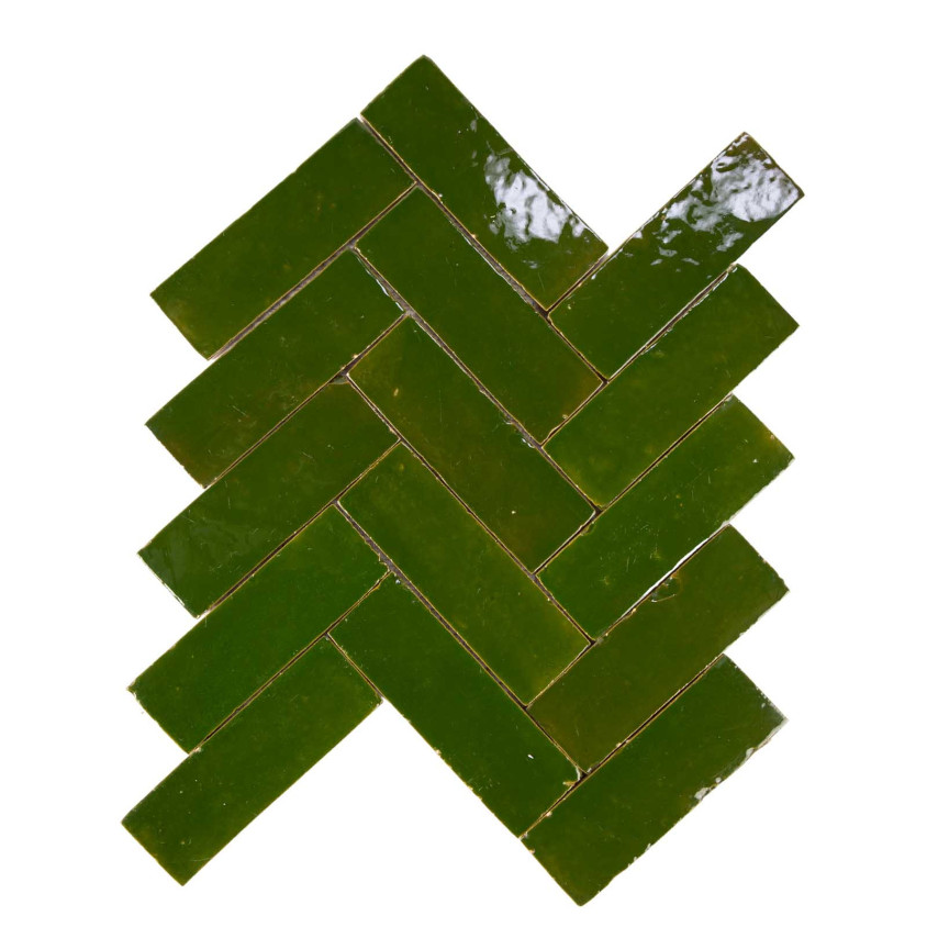 ZELLIGE BEJMAT 4,7X 14,5 CM VERT 