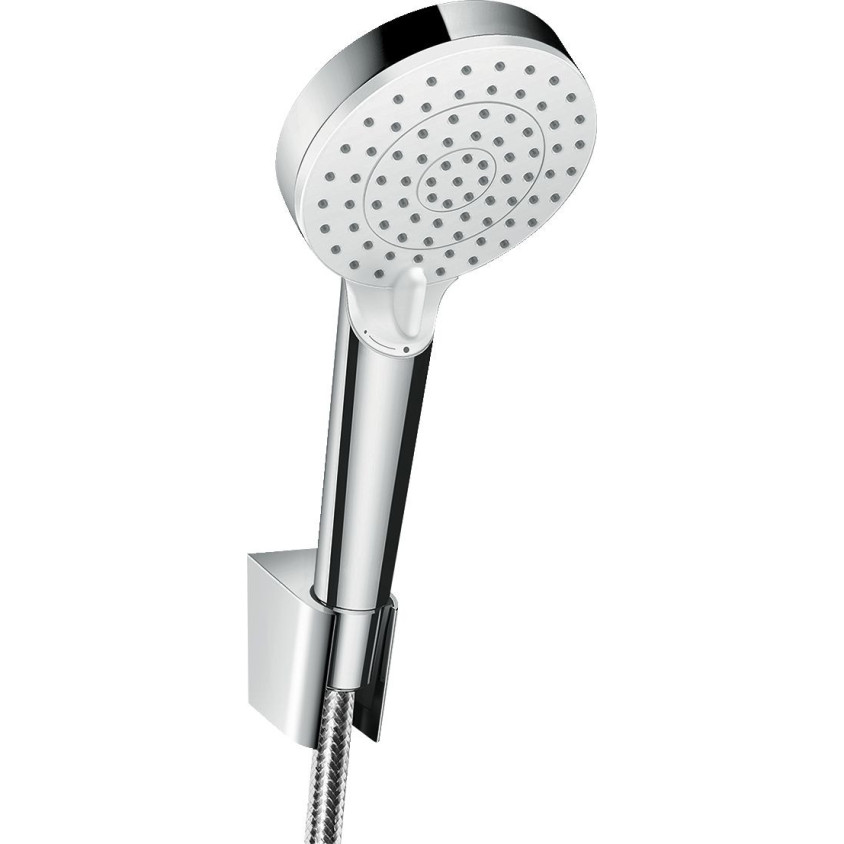 HANSGROHE CROMETTA ENSEMBLE SUPPORT MURAL ET  DOUCHETTE VARIO ECOSMART 9 L/MIN AVEC FLEXIBLE DE 