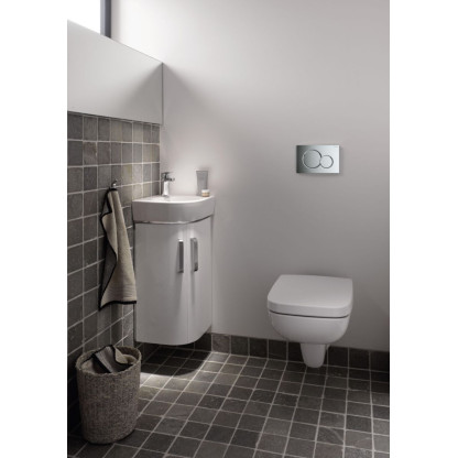 PLAQUE DE DECLENCHEMENT GEBERIT SIGMA01 POUR  RINCAGE DOUBLE TOUCHE: CHROME BRILLANT REF : 