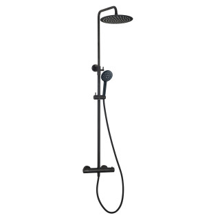 COLONNE DE DOUCHE AVEC MITIGEUR THERMOSTATIQUE  NOIR MAT REF : ALG8N