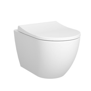 CUVETTE WC SUSPENDUE SANS BRIDE, CHARNIERES EN  ACIER INOX REF : 7510N003-6329