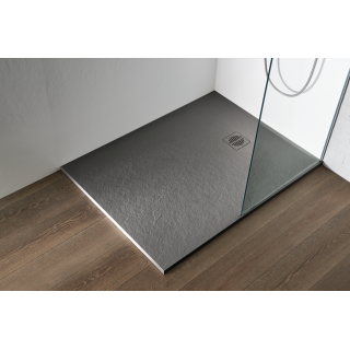 RECEVEUR ARDOISE 100X90 GRILLE INOX CIMENT REF : D OM12  ET BONDE