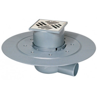 KESSEL SIPHON DE SOL CLASSIC 100X100MM Ø 50  SORTIE HORIZONTALEREF : 40150.90FR