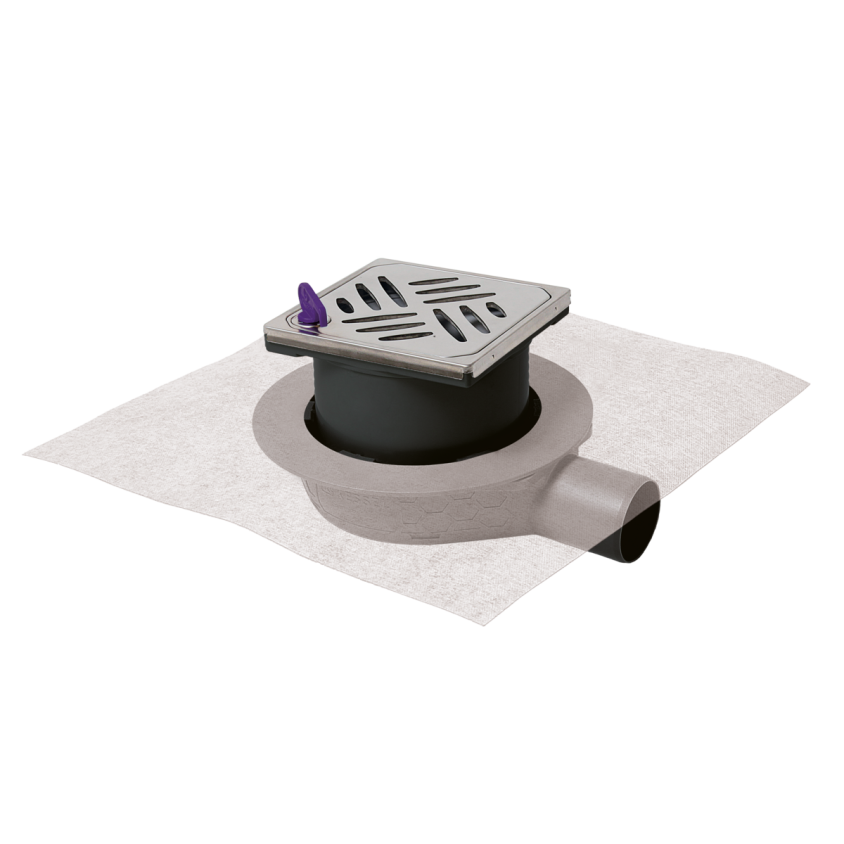 KESSEL SIPHON DE SOL ULTRA PLAT Ø 50 SORTIE  HORIZONTALEREF : 45700.91