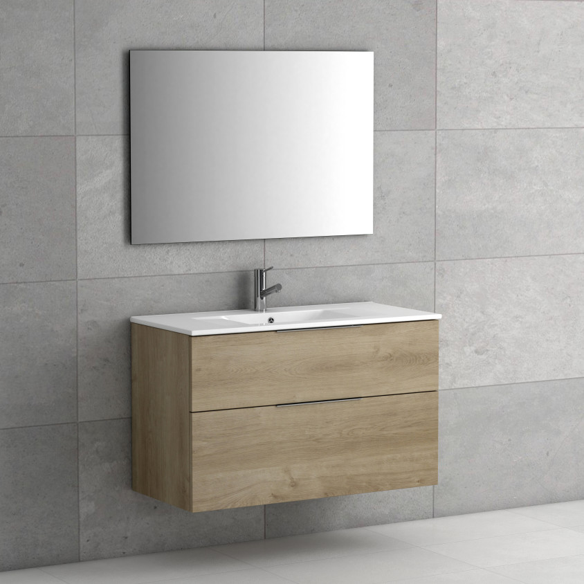 ENSEMBLE NEW MAE 120 CM CHENE NATUREL 