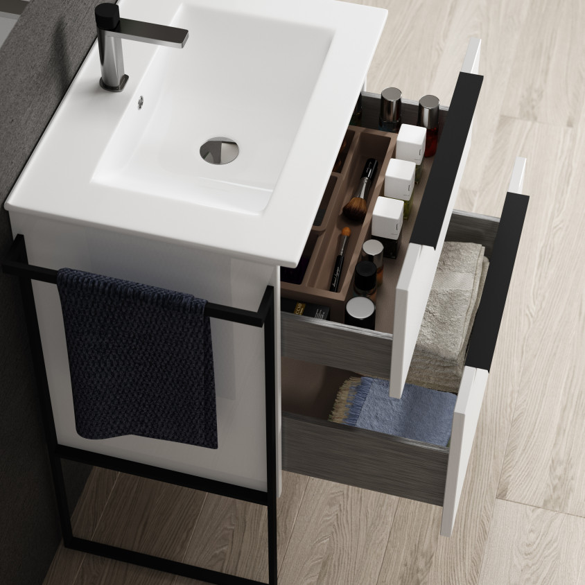 ENSEMBLE NEW MAE INDUS 70 CM BLANC BRILLANT 