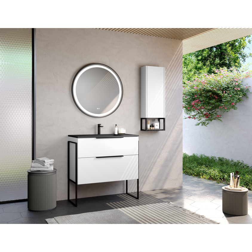 ENSEMBLE NEW MAE INDUS 120 CM BLANC BRILLANT 