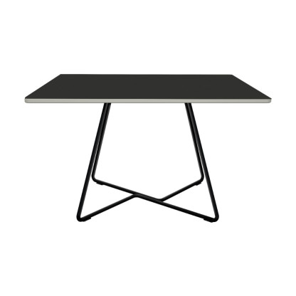 PLATEAU CIRCULAIRE 45X45X1,2 BLACK LAVA LEATHERED 